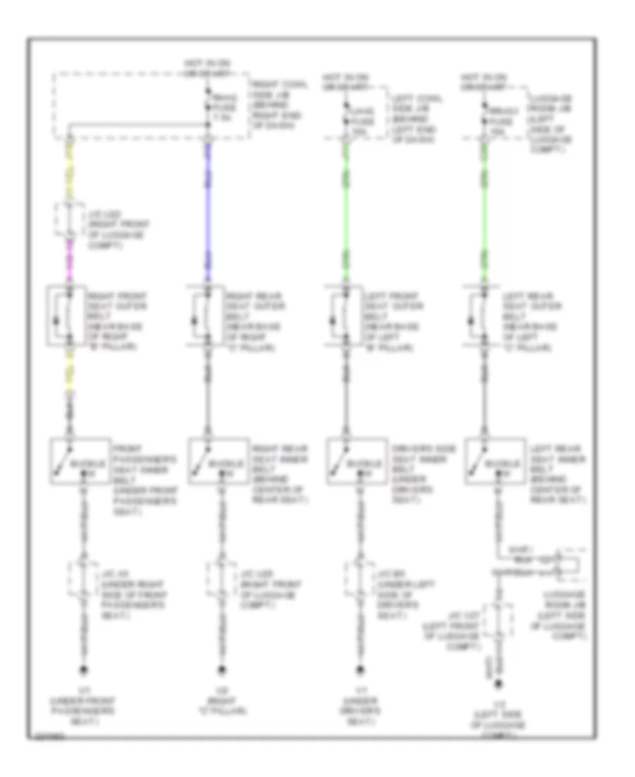 Passive Restraints Wiring Diagram for Lexus GS 450h 2010
