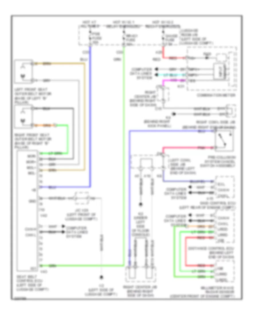 Pre Collision Wiring Diagram for Lexus GS 450h 2010