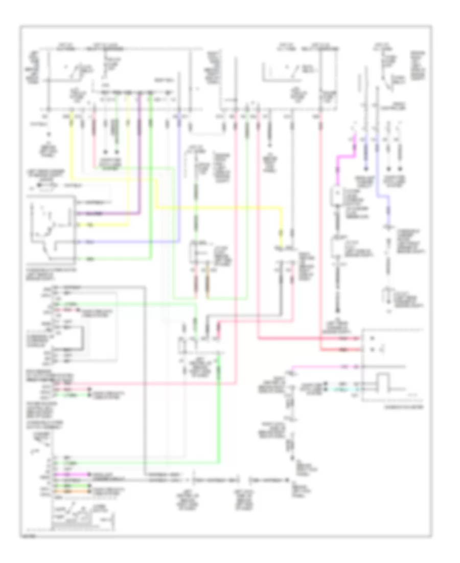 Электросхема передних стеклоочистителей дворников и омывателя лобового стекла для Lexus GS 450h 2010