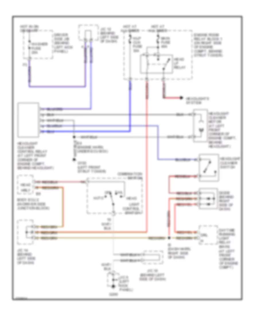 схема шайбы фары для Lexus GS 300 2001