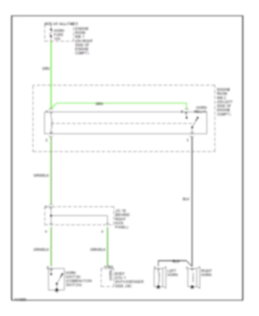Horn Wiring Diagram for Lexus GS 430 2001