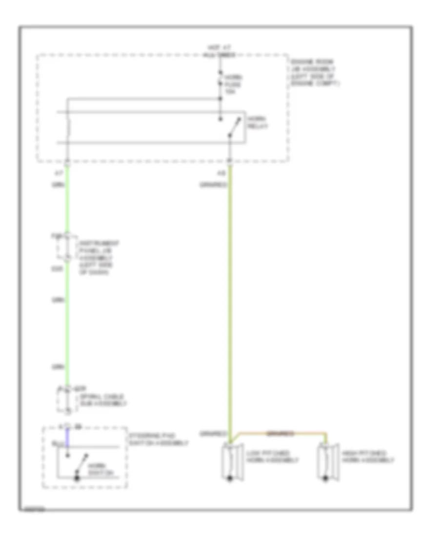 Horn Wiring Diagram for Lexus GX 460 2010