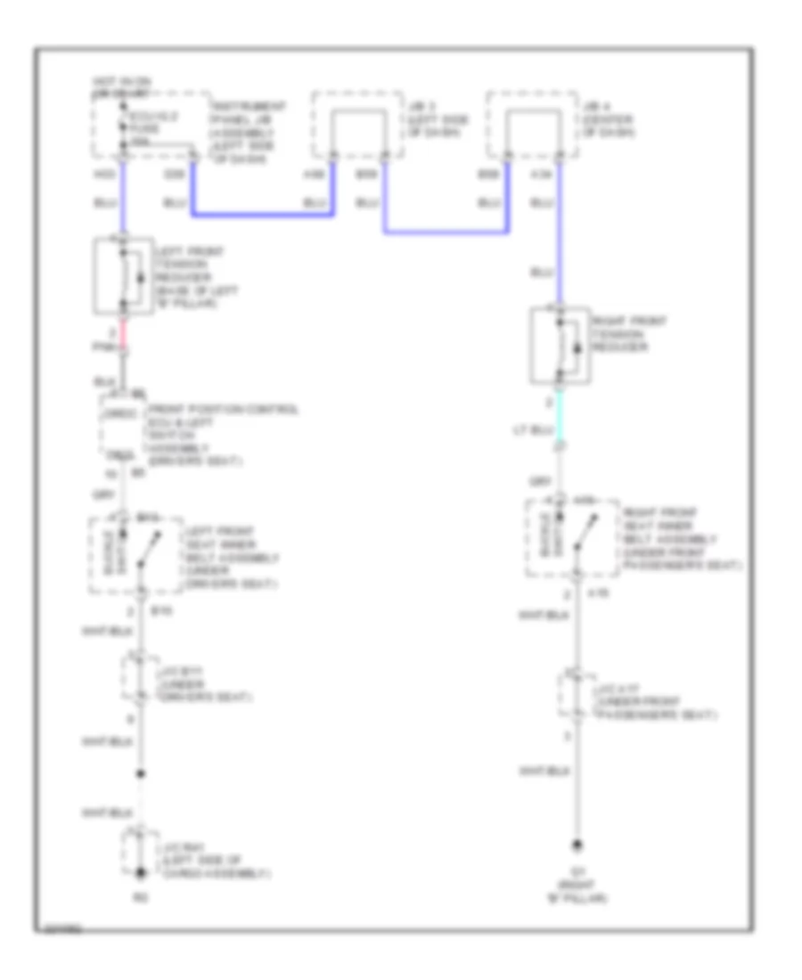 Passive Restraints Wiring Diagram for Lexus GX 460 2010