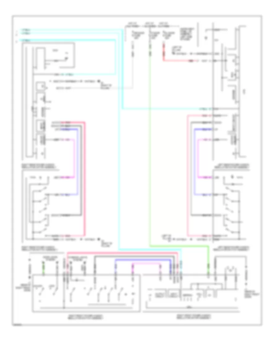Power Windows Wiring Diagram (2 of 2) for Lexus GX 460 2010