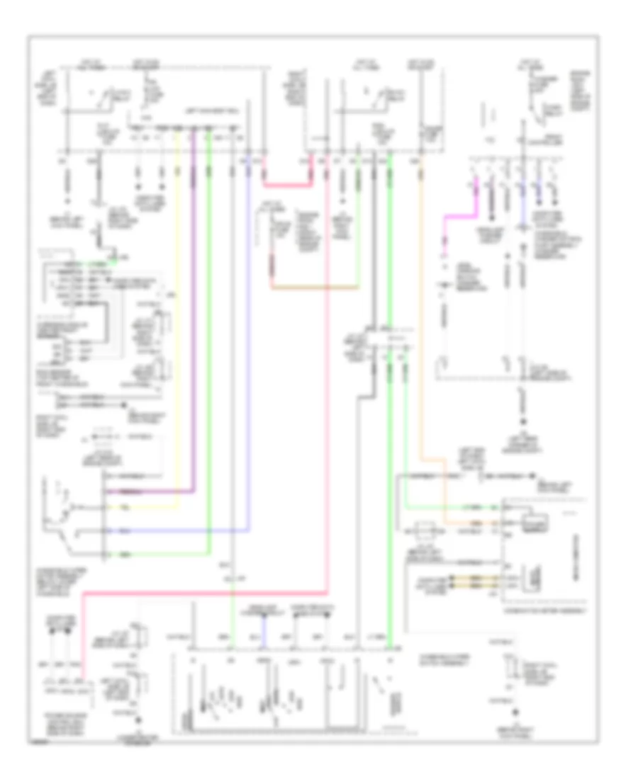 Электросхема передних стеклоочистителей дворников и омывателя лобового стекла для Lexus IS F 2013