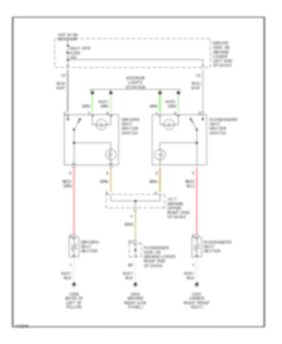 Heated Seats Wiring Diagram for Lexus IS 300 2001