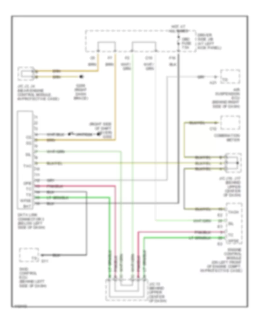 Data Link Connector Wiring Diagram for Lexus LS 430 2001