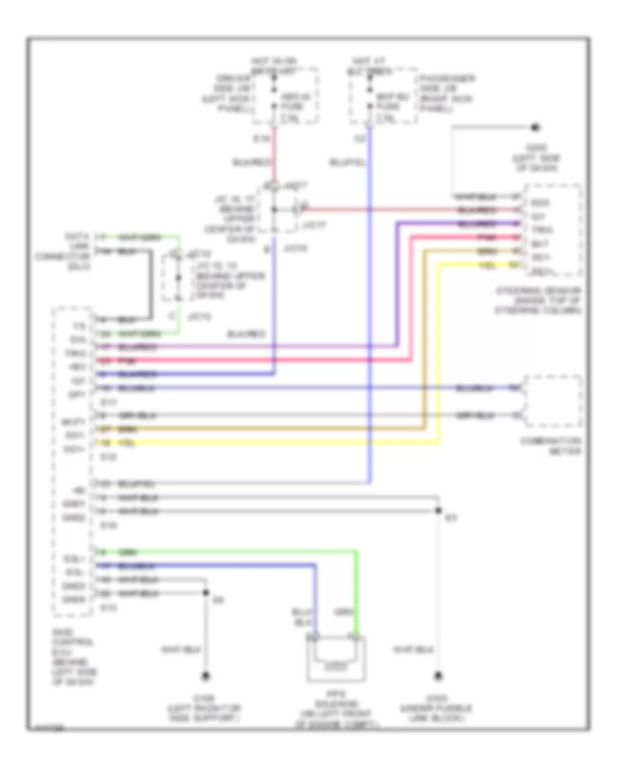 Electronic Power Steering Wiring Diagram for Lexus LS 430 2001