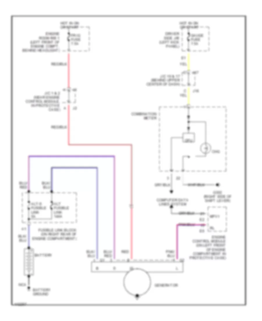 Charging Wiring Diagram for Lexus LS 430 2001