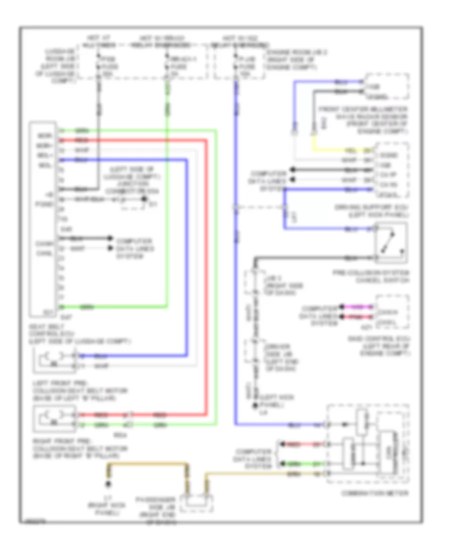 Pre Collision Wiring Diagram for Lexus LS 460 2013