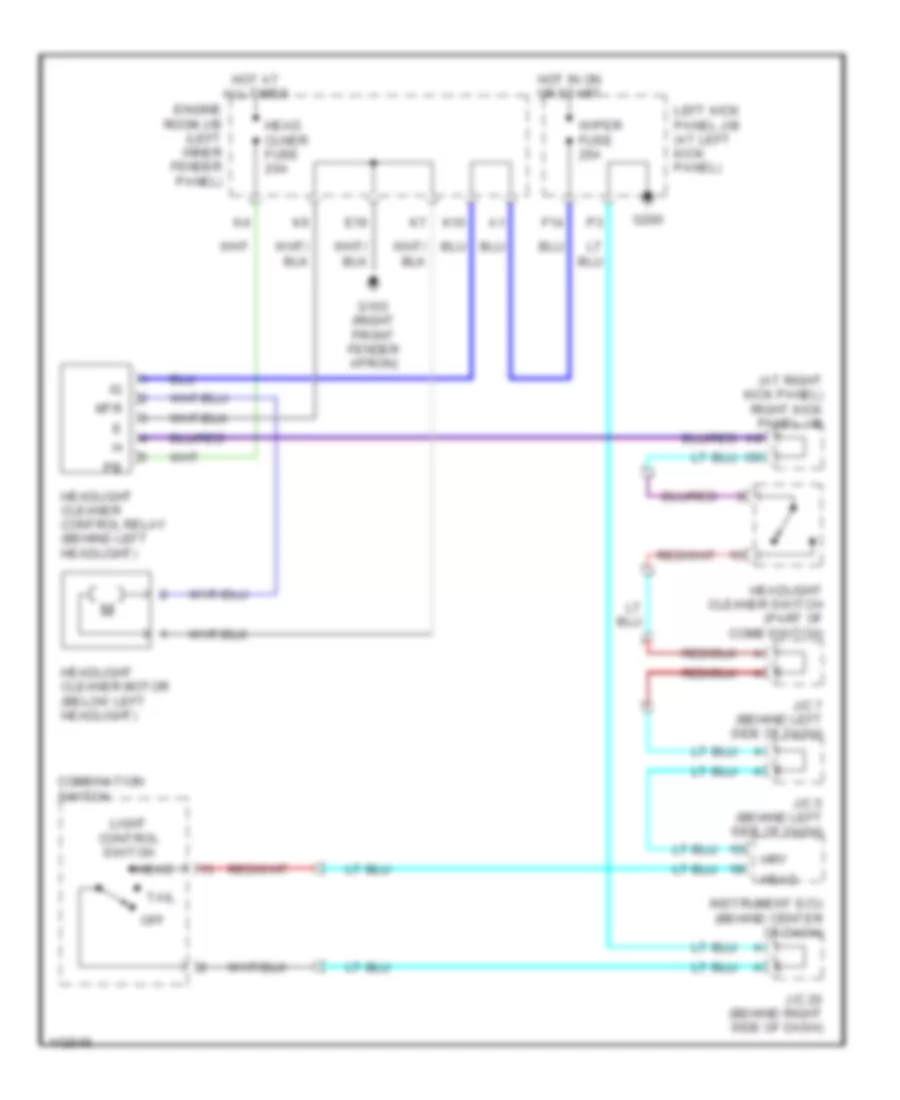схема шайбы фары для Lexus LX 470 2001