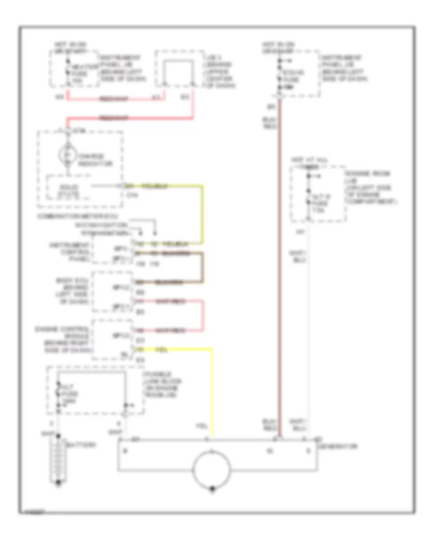 Charging Wiring Diagram for Lexus RX 300 2001