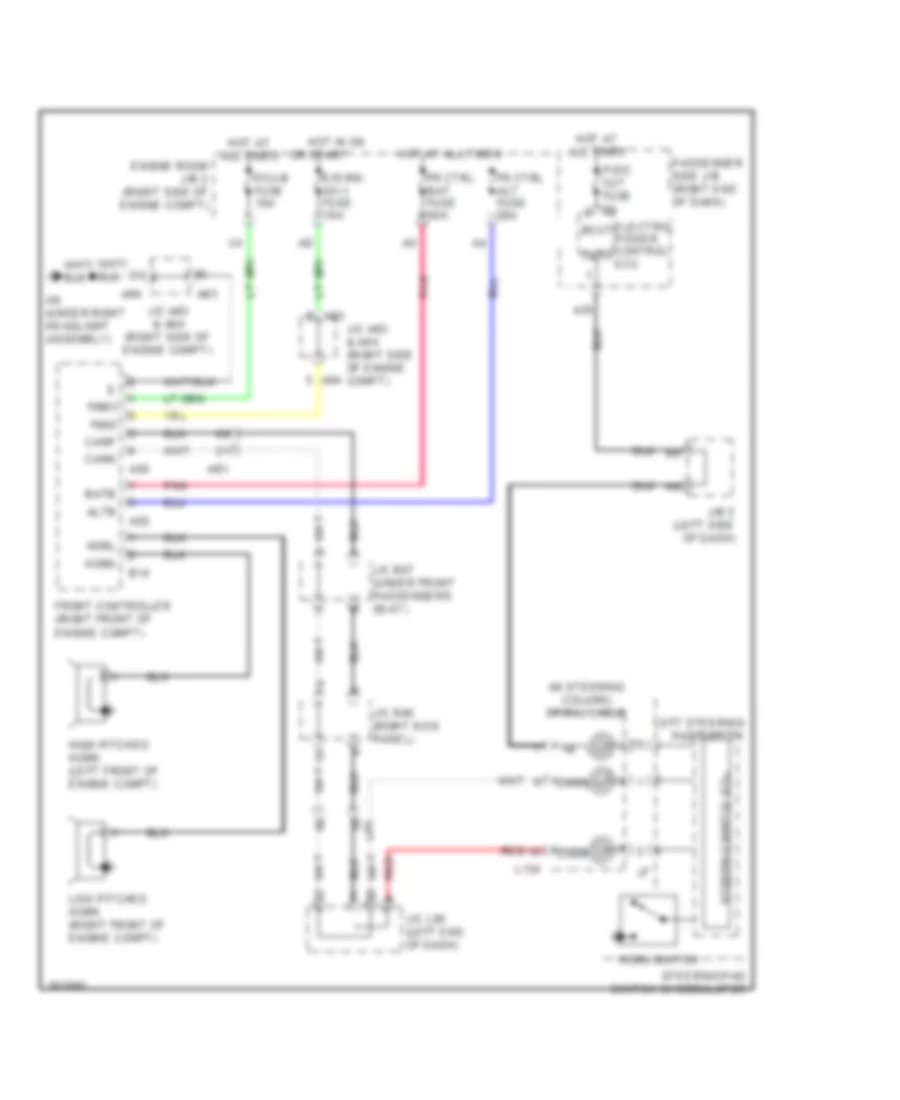 Horn Wiring Diagram for Lexus LS 460L 2013