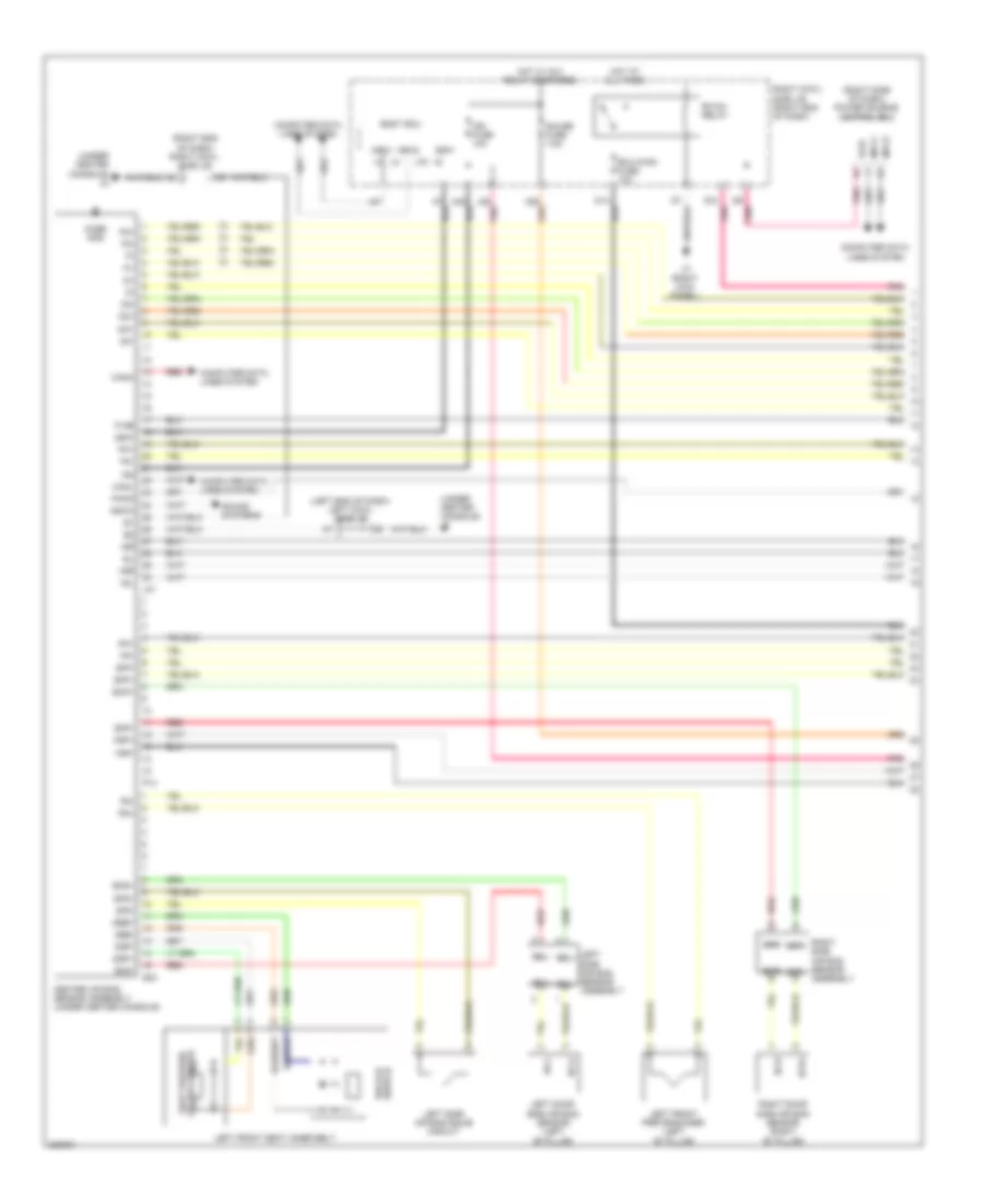 Supplemental Restraint Wiring Diagram (1 of 3) for Lexus IS 350C 2010