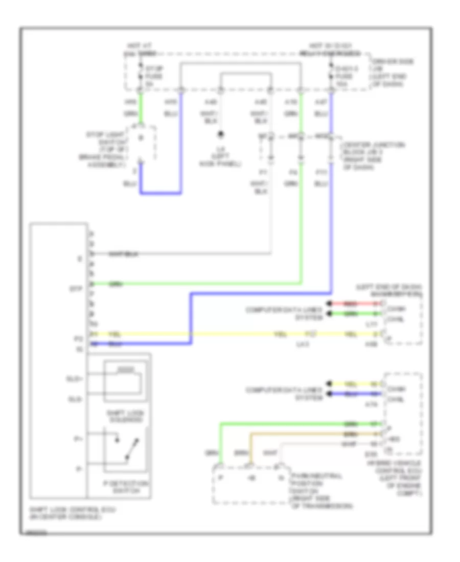 Shift Interlock Wiring Diagram for Lexus LS 600hL 2013