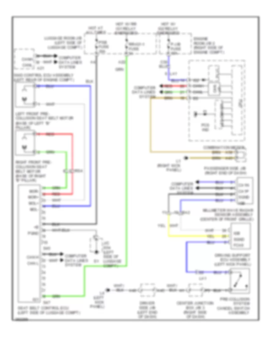 Pre Collision Wiring Diagram for Lexus LS 600hL 2013