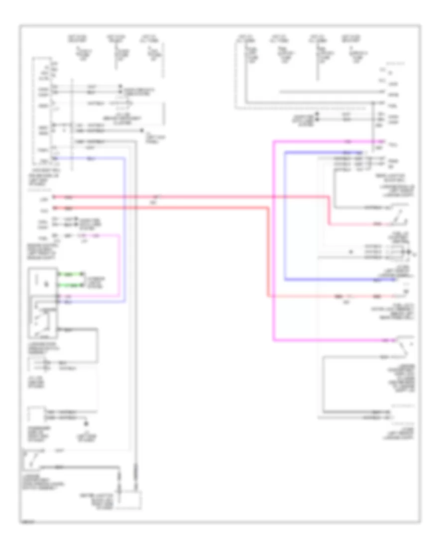 Trunk  Fuel Door Release Wiring Diagram for Lexus LS 600hL 2013