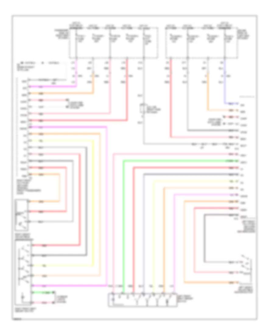 Memory Power Shoulder Belt Anchorage Wiring Diagram (1 of 2) for Lexus LS 600hL 2013
