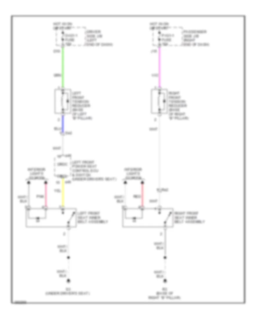 Passive Restraints Wiring Diagram for Lexus LS 600hL 2013