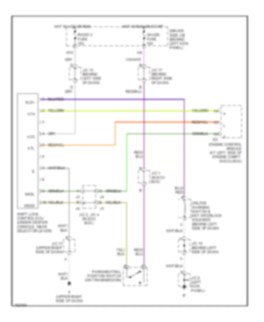 Shift Interlock Wiring Diagram for Lexus GS 300 2002