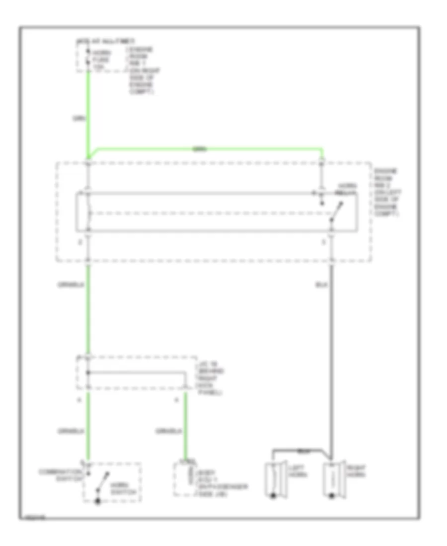 Horn Wiring Diagram for Lexus GS 430 2002