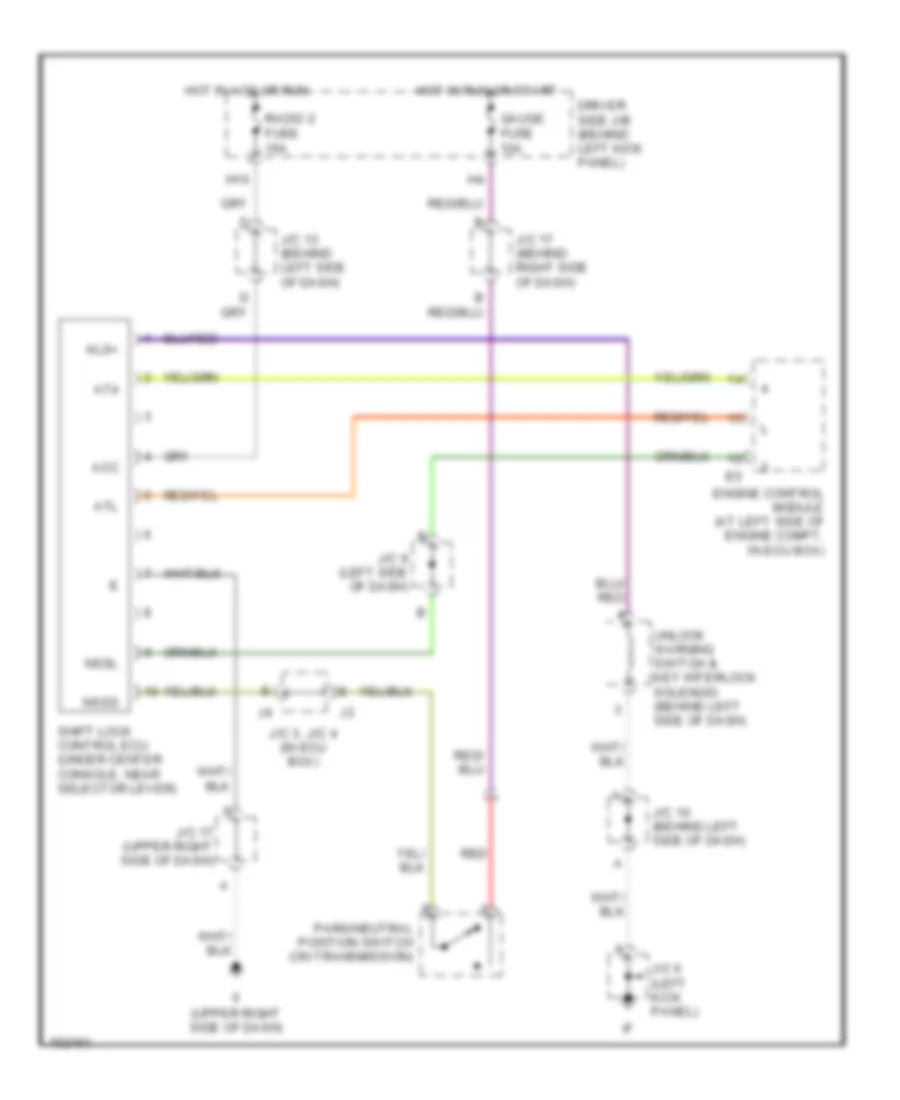 Shift Interlock Wiring Diagram for Lexus GS 430 2002
