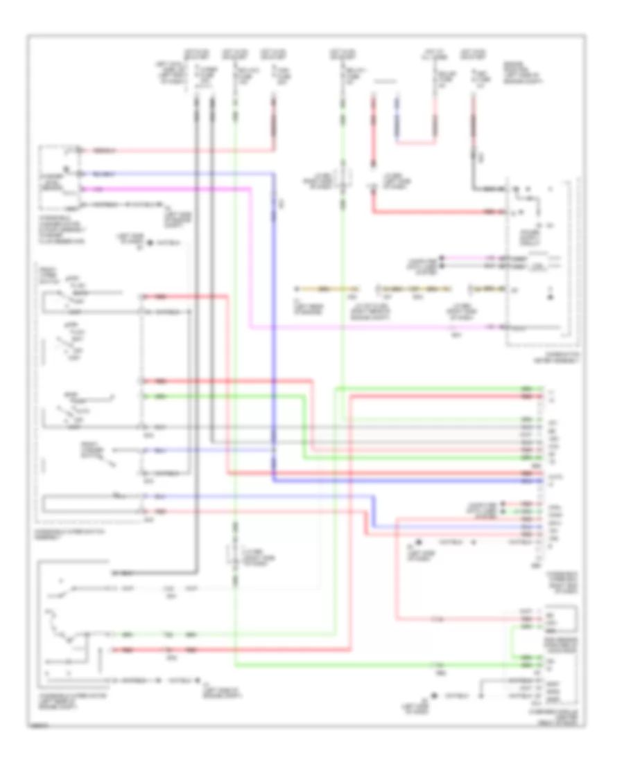 Электросхема передних стеклоочистителей дворников и омывателя лобового стекла для Lexus LX 570 2013