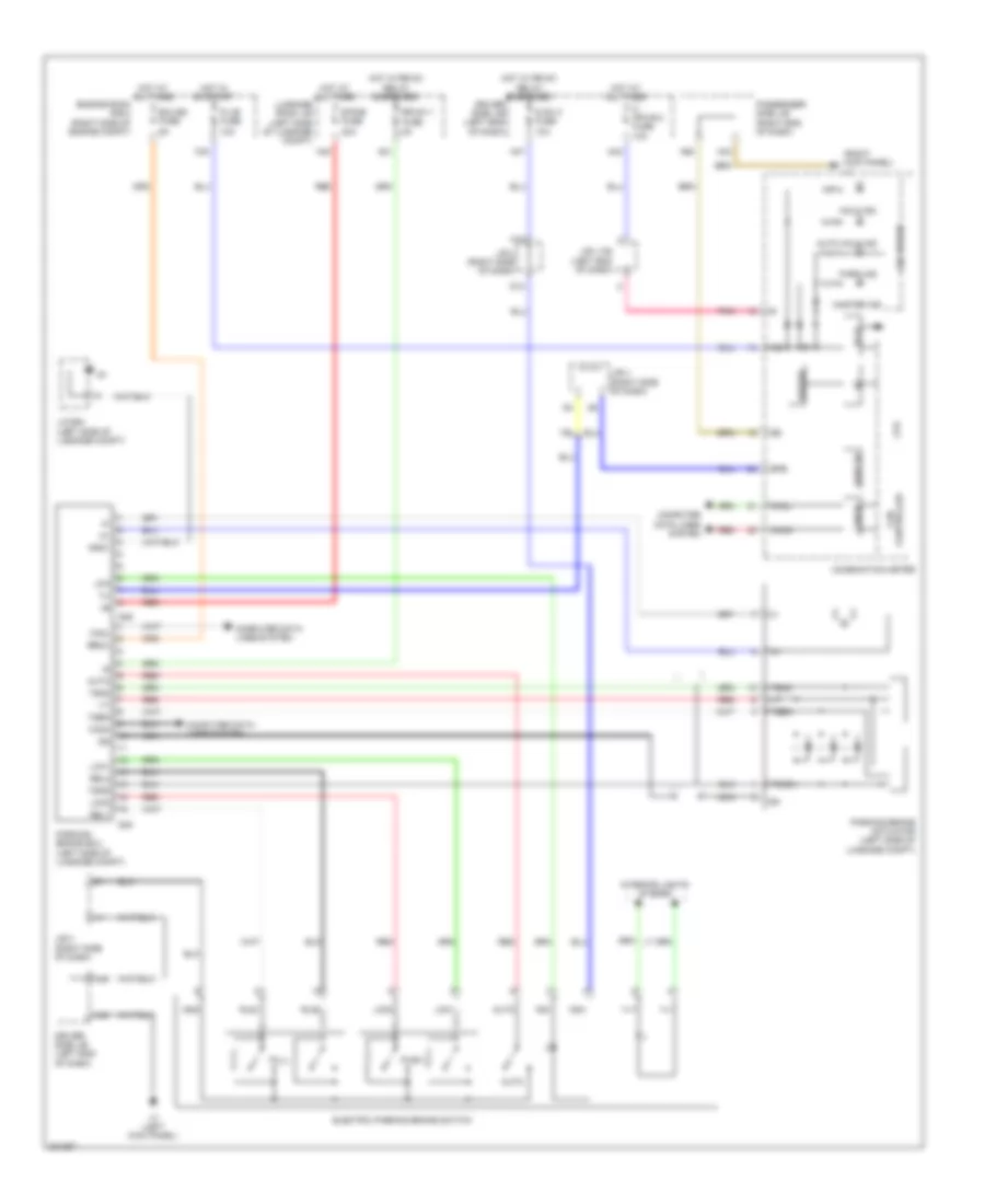 Park Brake Release Wiring Diagram for Lexus LS 460 2010