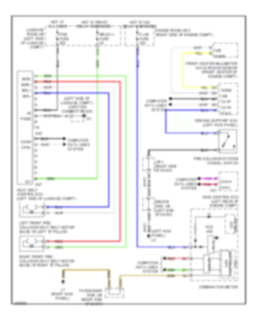 Pre Collision Wiring Diagram for Lexus LS 460 2010