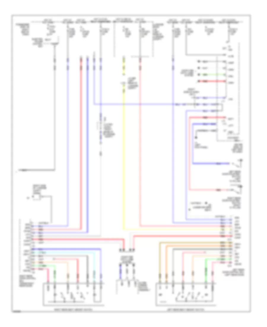 Rear Passengers Memory Seat Wiring Diagram (3 of 3) for Lexus LS 460 2010