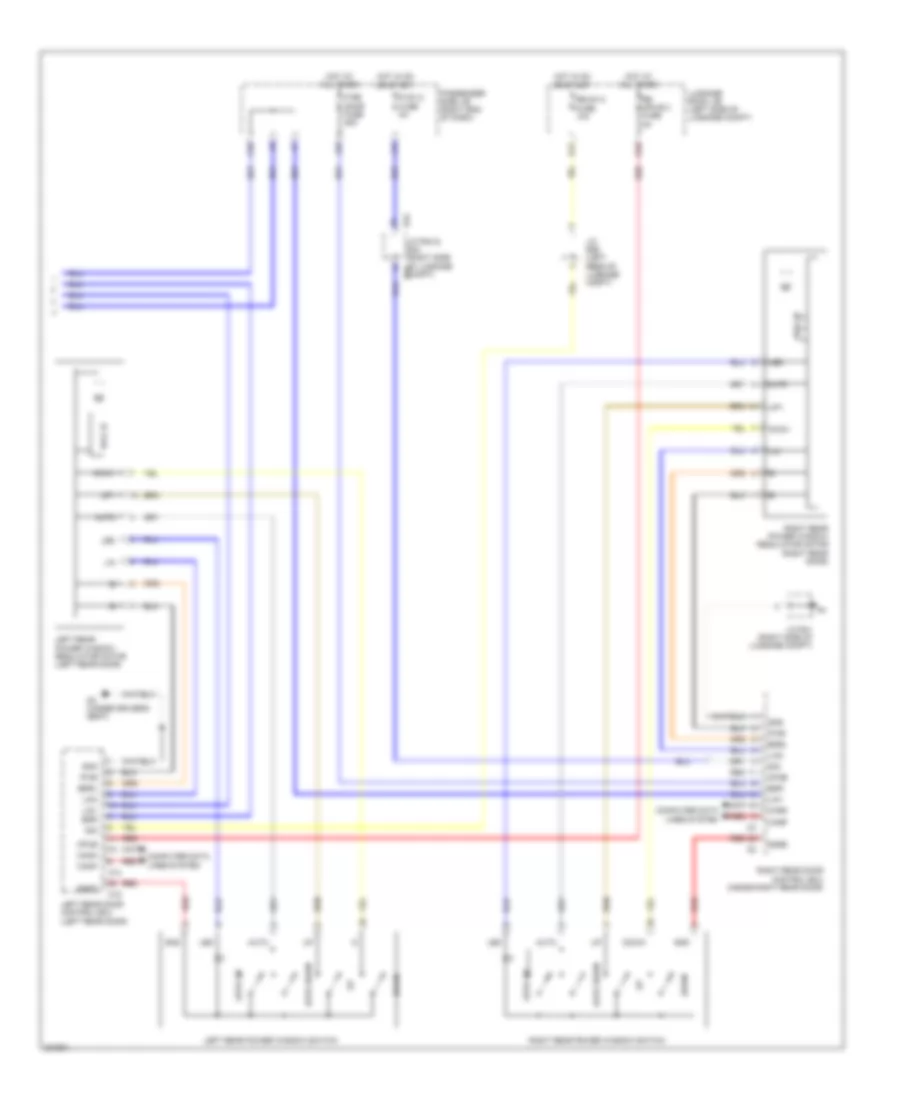 Power Windows Wiring Diagram 3 of 3 for Lexus LS 460 2010