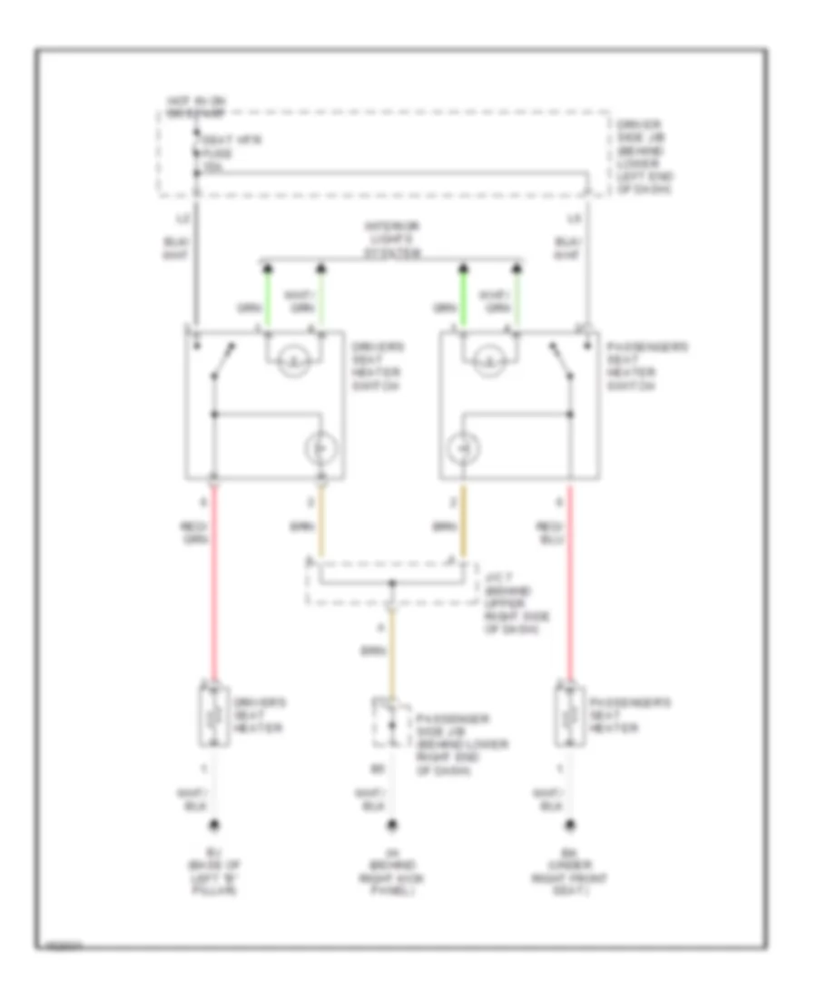 Heated Seats Wiring Diagram for Lexus IS 300 2002
