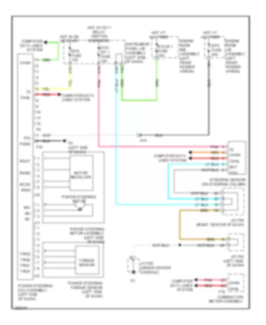Electronic Power Steering Wiring Diagram for Lexus RX 350 2013