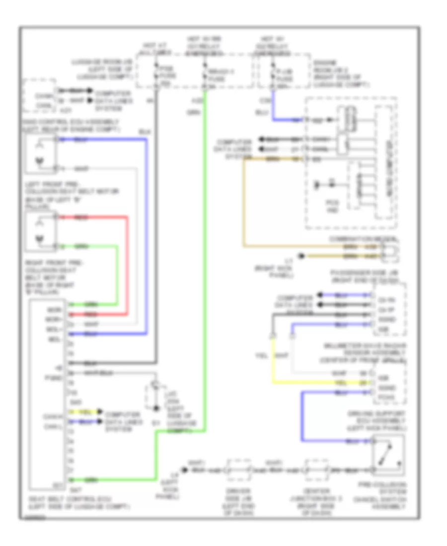 Pre Collision Wiring Diagram for Lexus LS 600hL 2010