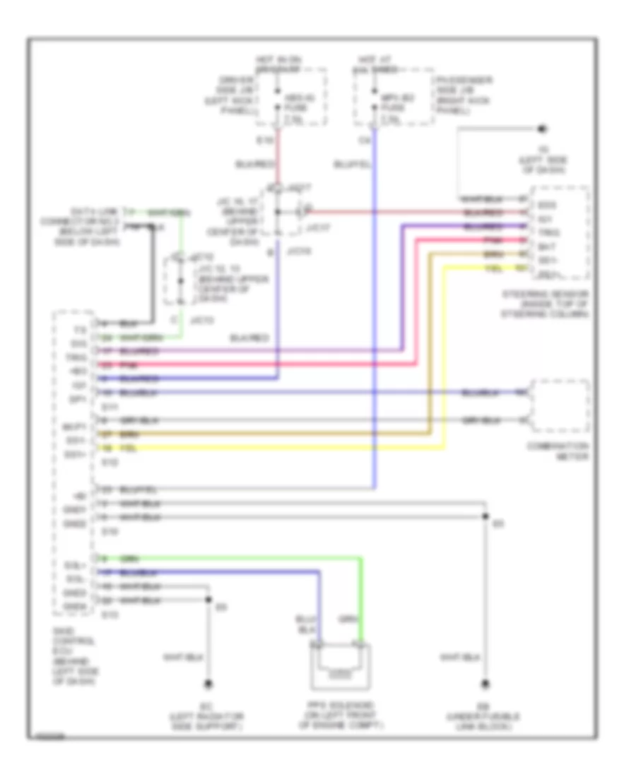 Electronic Power Steering Wiring Diagram for Lexus LS 430 2002