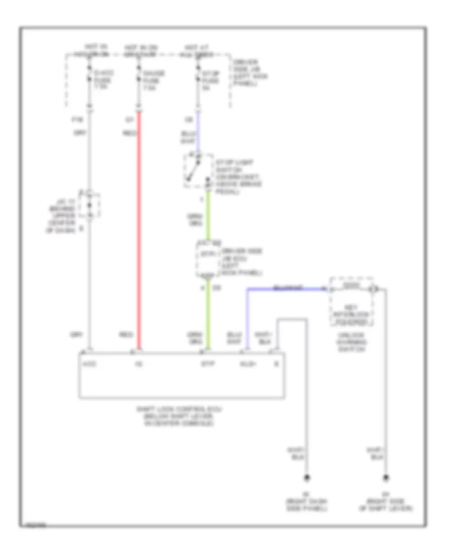 Shift Interlock Wiring Diagram for Lexus LS 430 2002