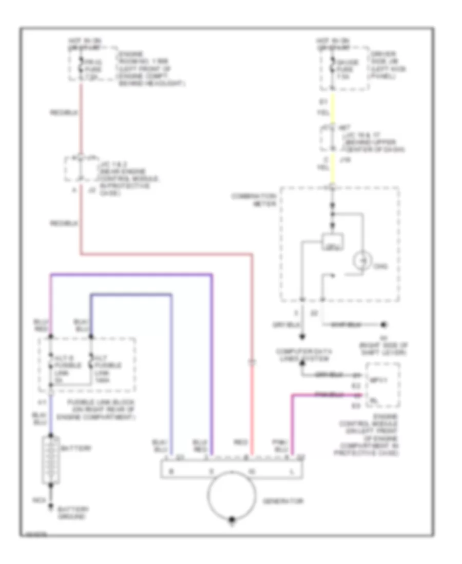 Charging Wiring Diagram for Lexus LS 430 2002
