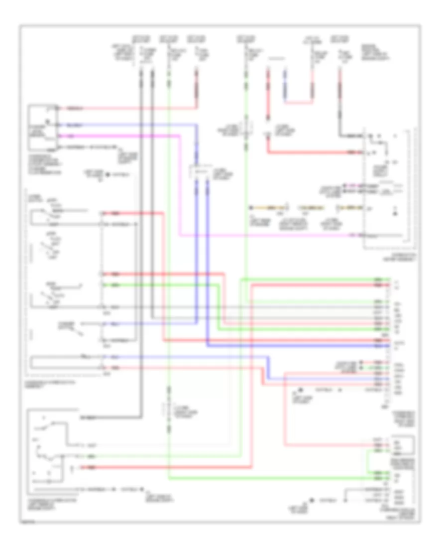 Электросхема передних стеклоочистителей дворников и омывателя лобового стекла для Lexus LX 570 2010