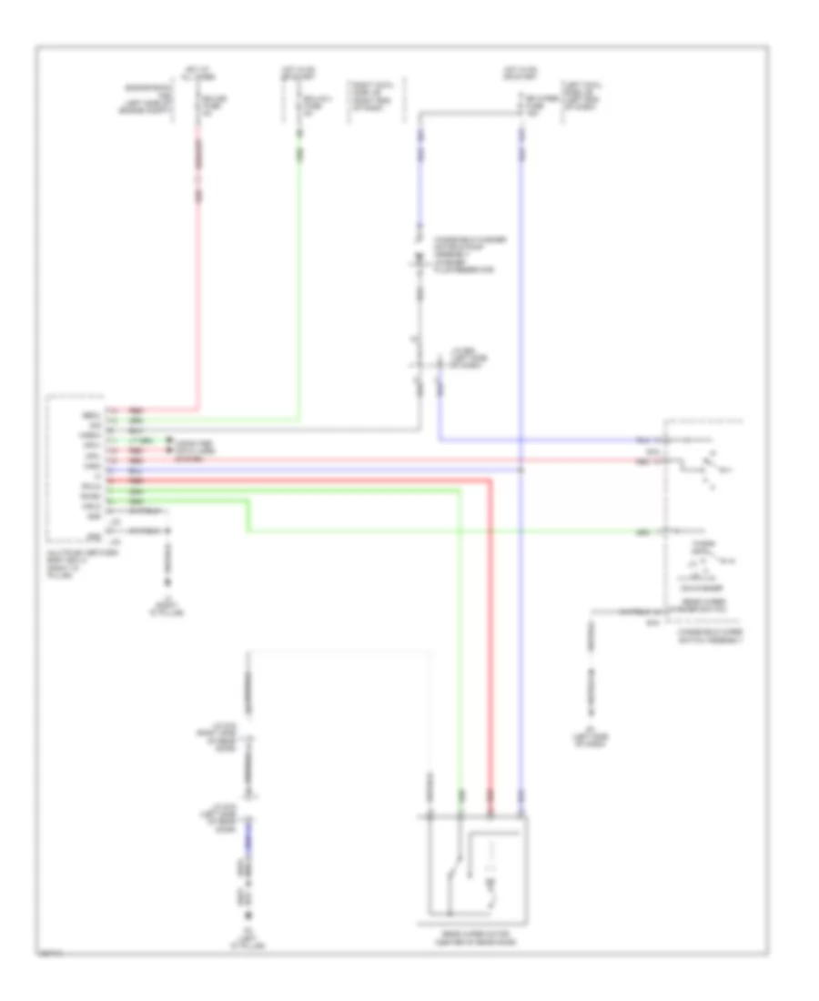 Электросхема заднего стеклоочистителя дворника и омывателя для Lexus LX 570 2010