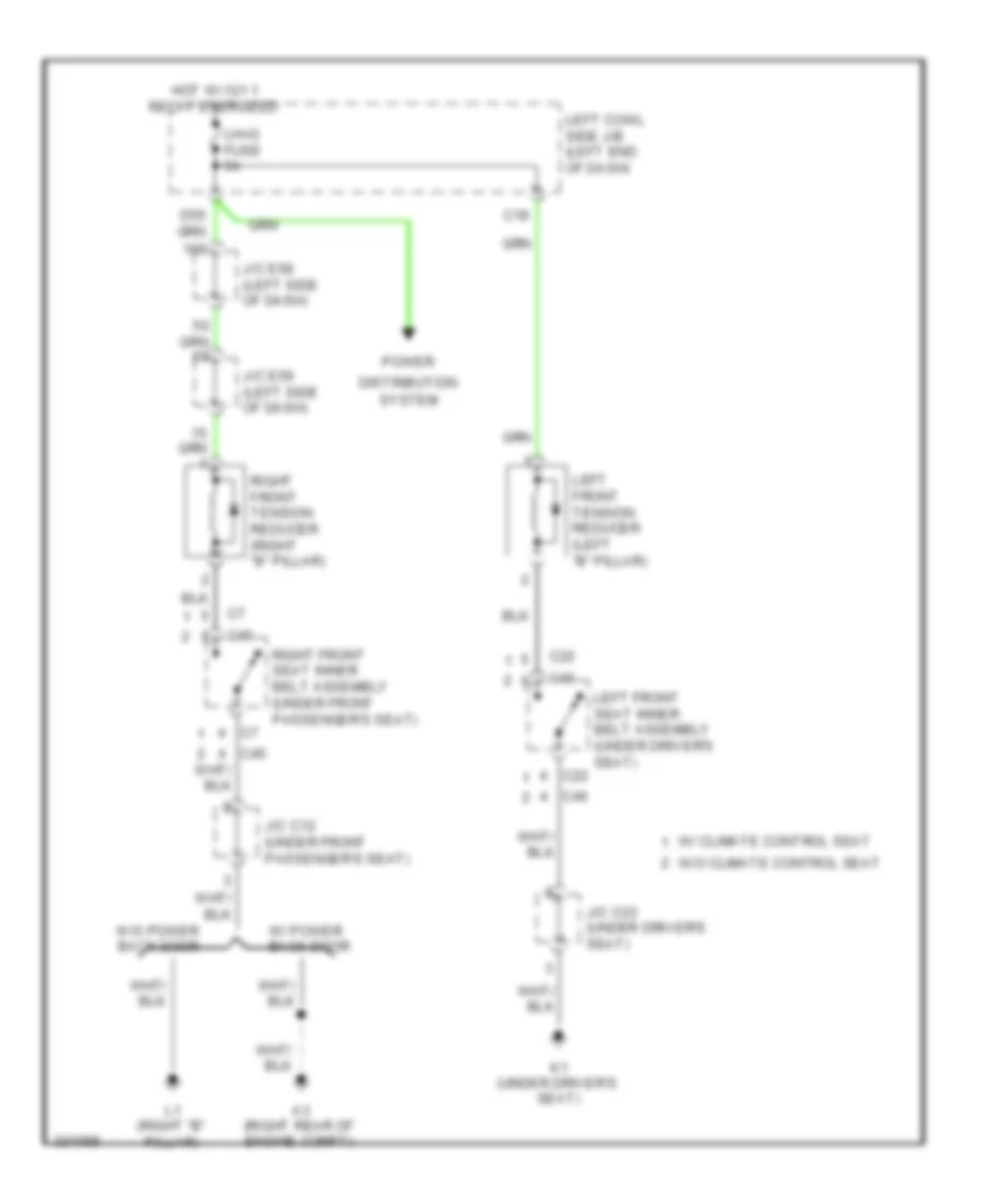 Passive Restraints Wiring Diagram for Lexus LX 570 2010