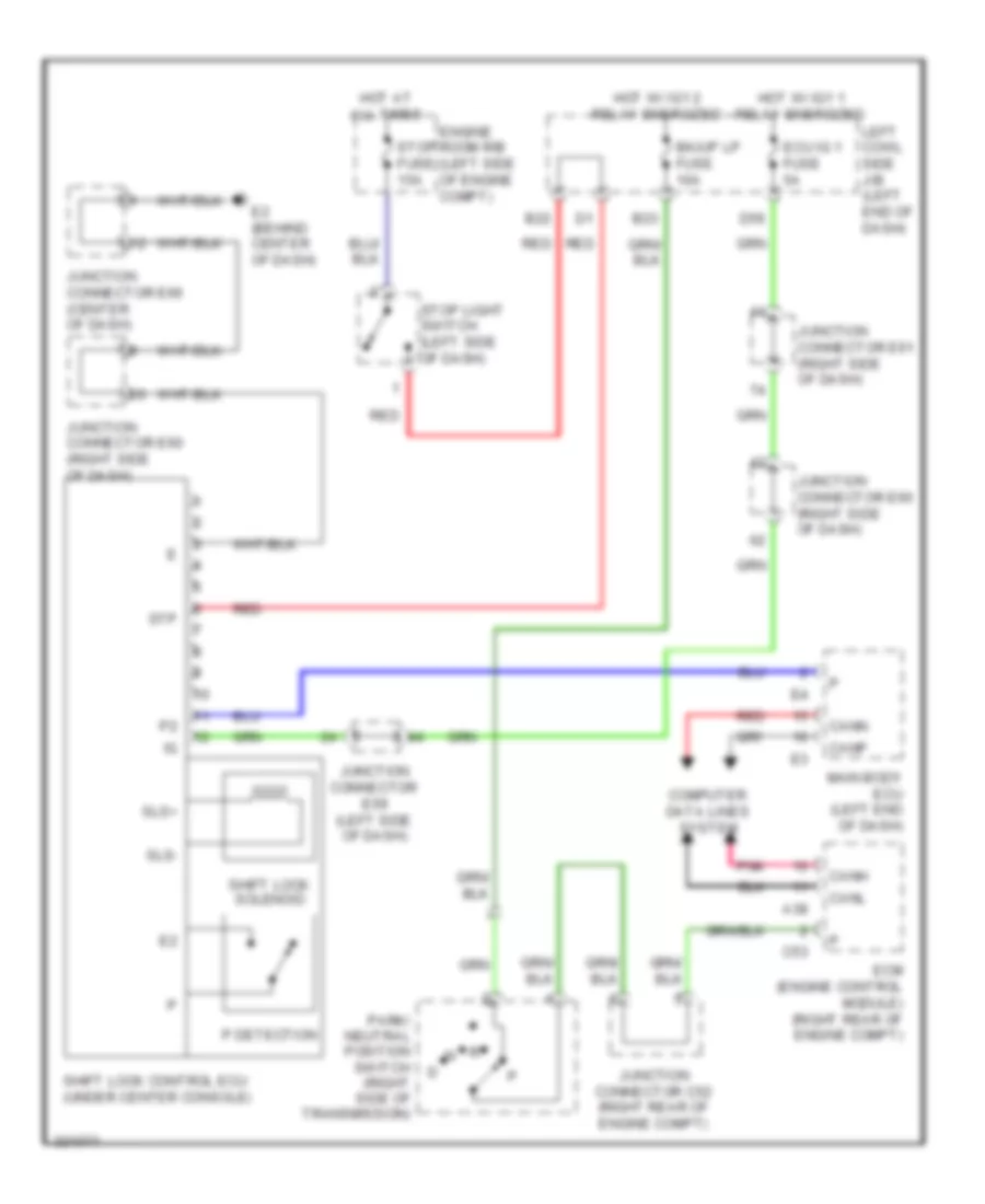 Shift Interlock Wiring Diagram for Lexus LX 570 2010
