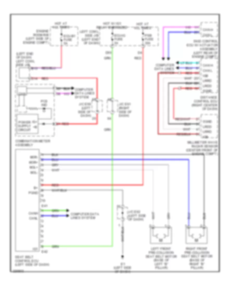 Pre Collision Wiring Diagram for Lexus LX 570 2010