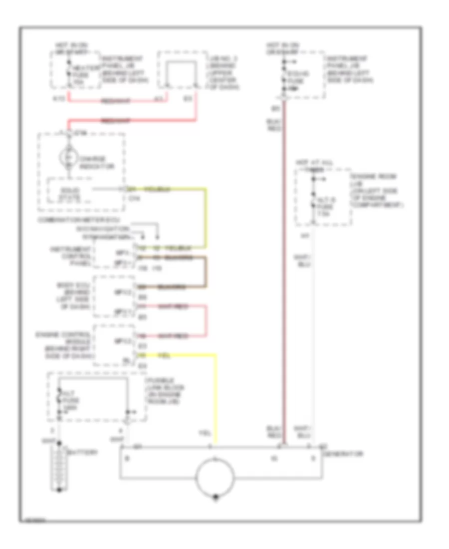 Charging Wiring Diagram for Lexus RX 300 2002