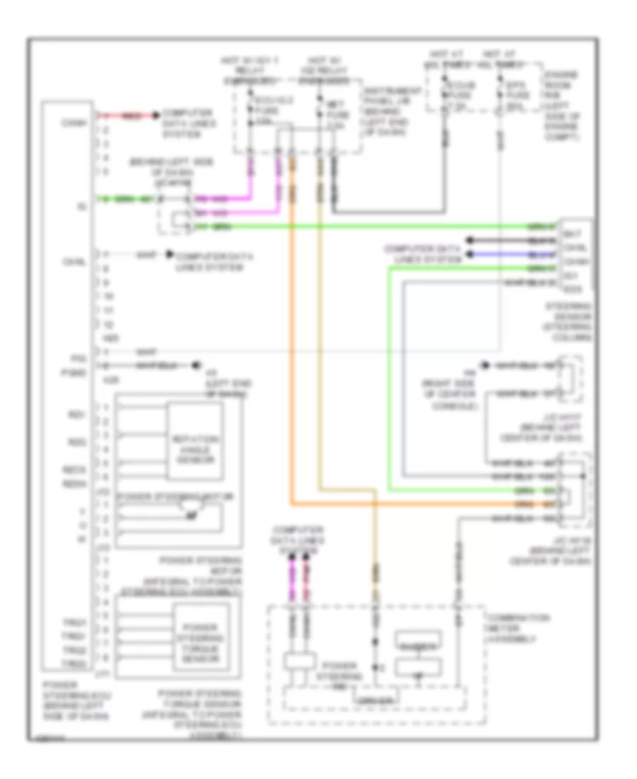 Electronic Power Steering Wiring Diagram for Lexus CT 200h 2014