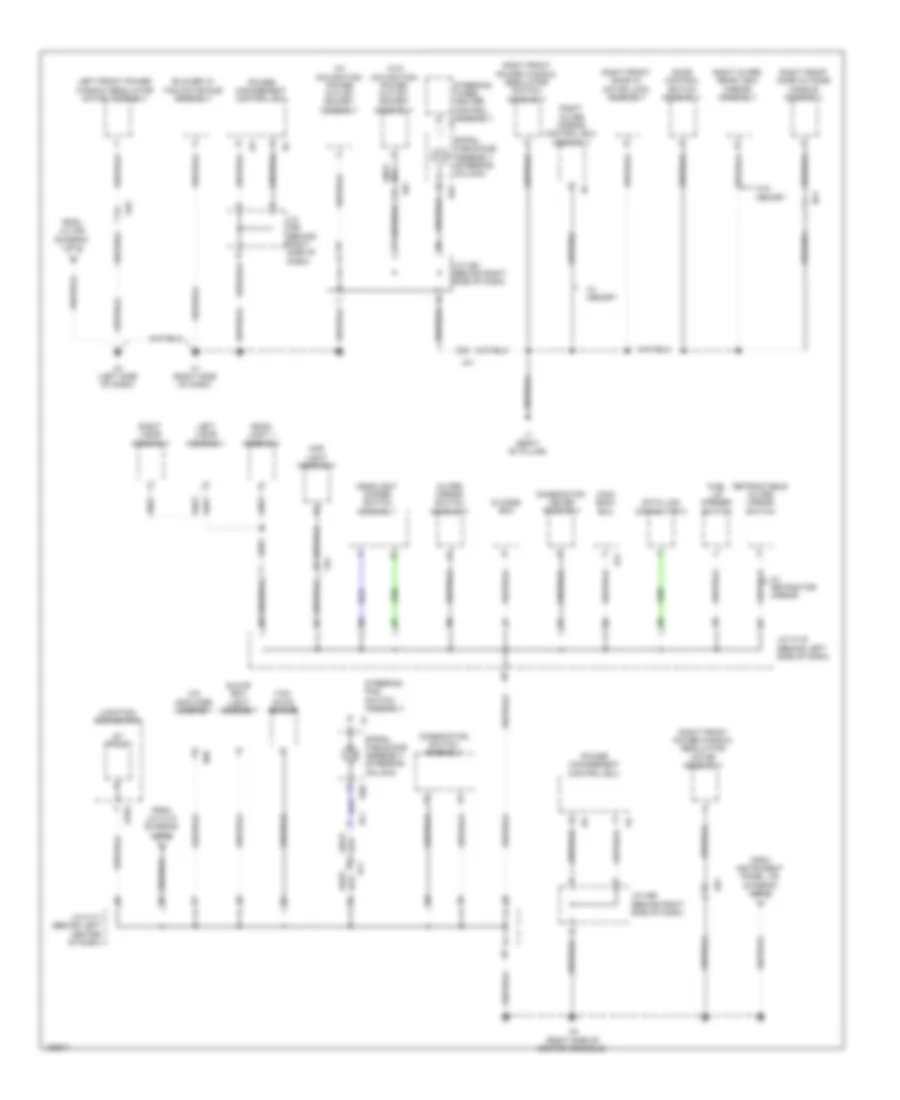 Ground Distribution Wiring Diagram (3 of 5) for Lexus CT 200h 2014