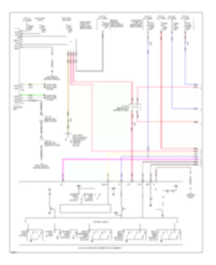 Power Windows Wiring Diagram 1 of 2 for Lexus CT 200h 2014
