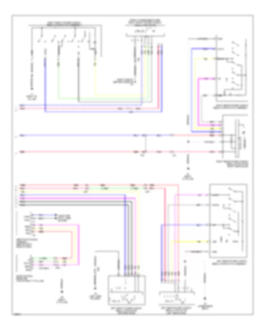 Power Windows Wiring Diagram 2 of 2 for Lexus CT 200h 2014