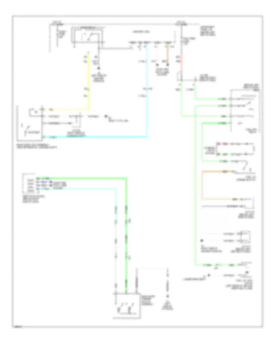 Trunk  Fuel Door Release Wiring Diagram for Lexus CT 200h 2014