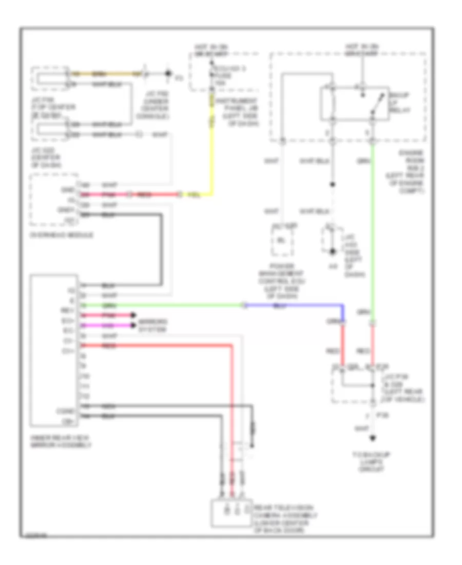 Rear View Monitoring Wiring Diagram for Lexus RX 450h 2010