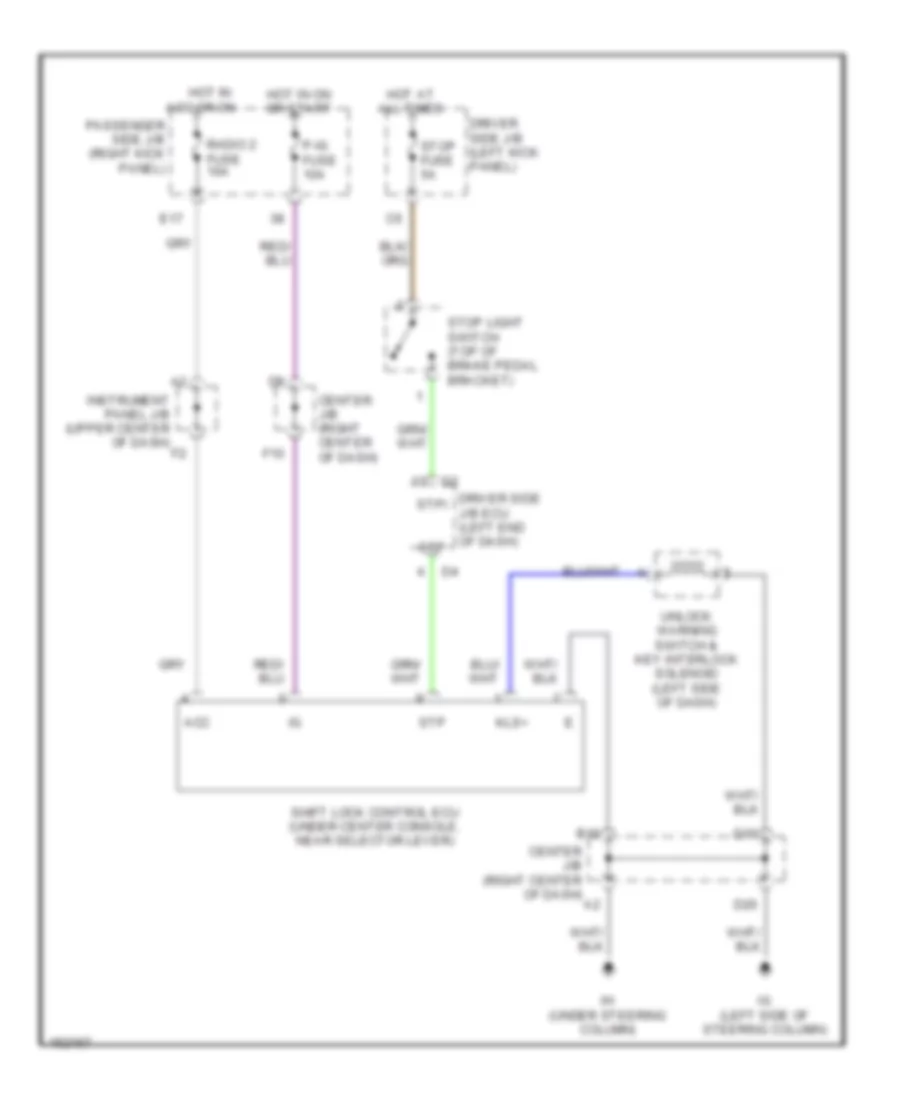 Shift Interlock Wiring Diagram for Lexus SC 430 2002